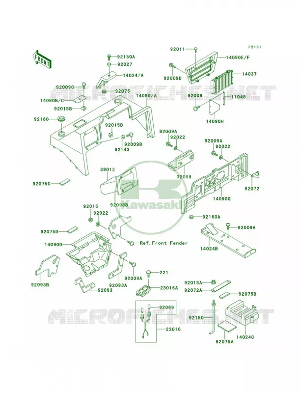 Frame FittingsCover Kawasaki MULE 620 2007 MULE 2500  KAF620-C6