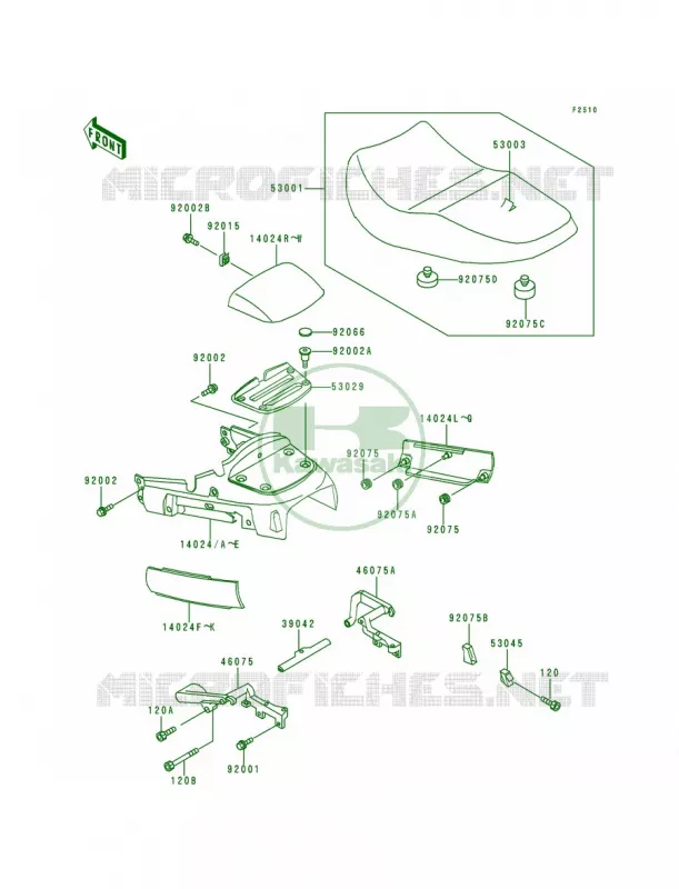 Seat Kawasaki MOTOS 1000 1996 Concours  ZG1000-A11