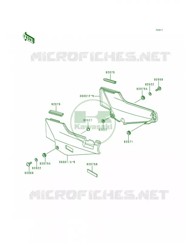 Side Covers Kawasaki MOTOS 1000 1996 Concours  ZG1000-A11