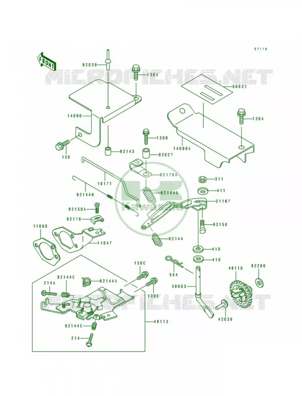 Control Kawasaki MULE 300 2007 MULE 500  KAF300-A1