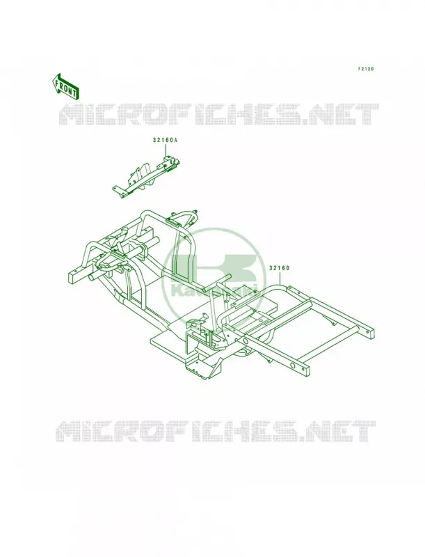 Frame Kawasaki MULE 300 2007 MULE 500  KAF300-A1