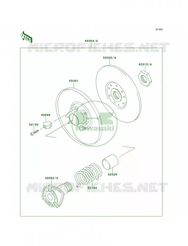 Driven Converter Kawasaki MULE 300 2007 MULE 500  KAF300-B1