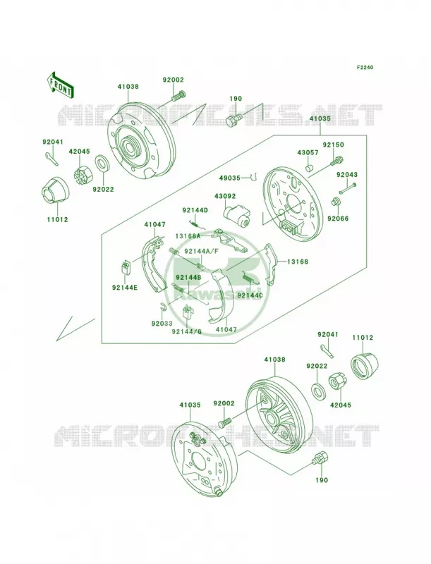 Rear HubsBrakes Kawasaki MULE 300 2007 MULE 500  KAF300-B1