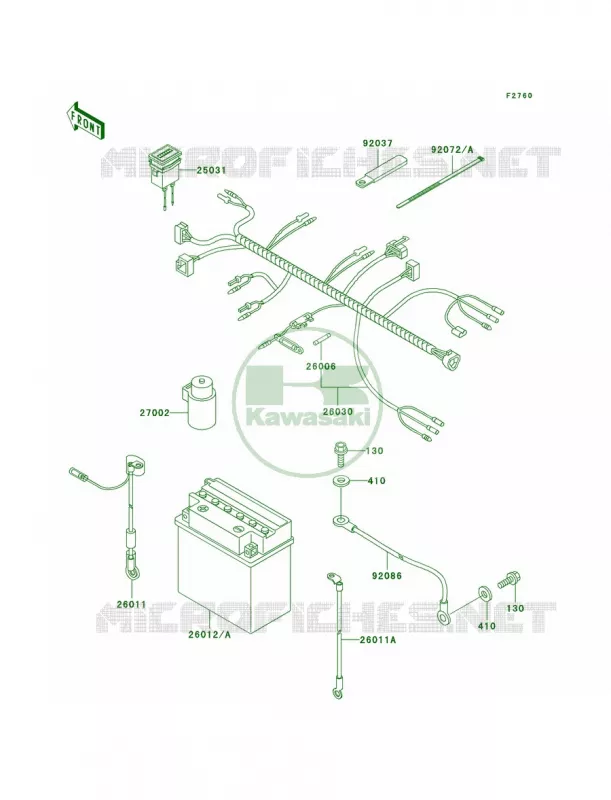 Chassis Electrical Equipment Kawasaki MULE 300 2007 MULE 550  KAF300-C4