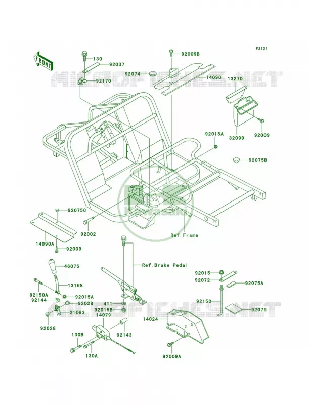 Frame Fittings Kawasaki MULE 300 2007 MULE 550  KAF300-C4