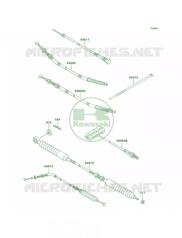 Cables Kawasaki MULE 300 2007 MULE 550  KAF300-C6