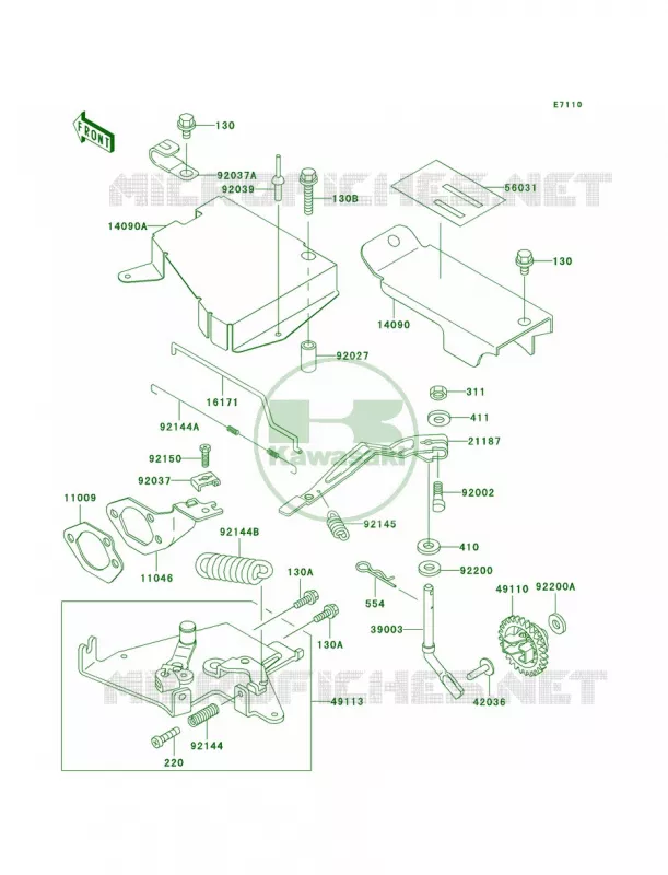 Control Kawasaki MULE 300 2007 MULE 550  KAF300-C7