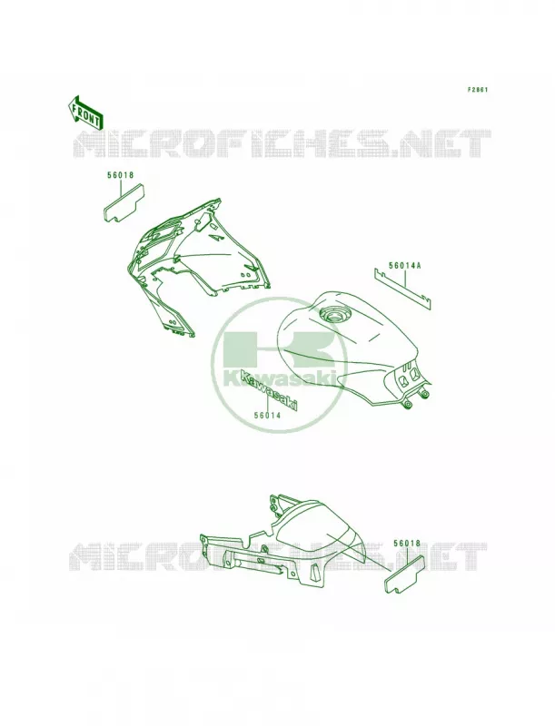 Decals Kawasaki MOTOS 1000 1995 Concours  ZG1000-A10