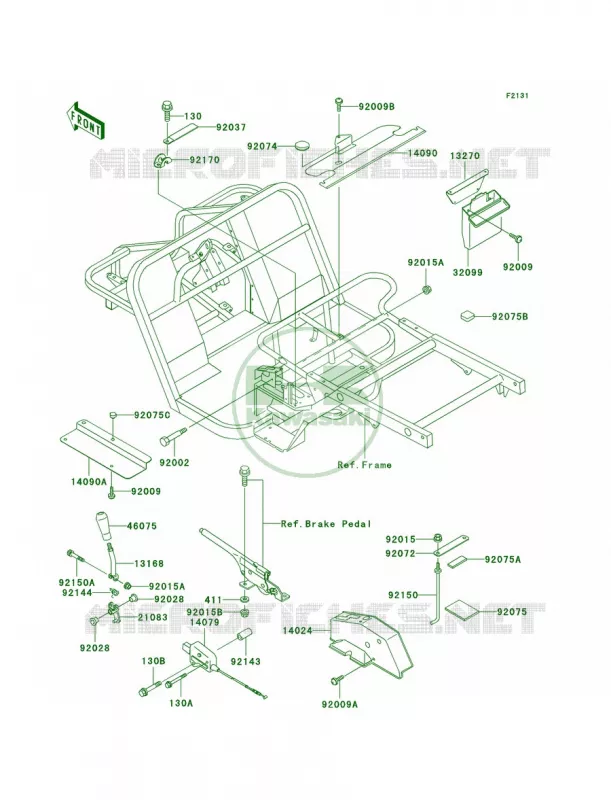 Frame Fittings Kawasaki MULE 300 2007 MULE 520  KAF300-D1