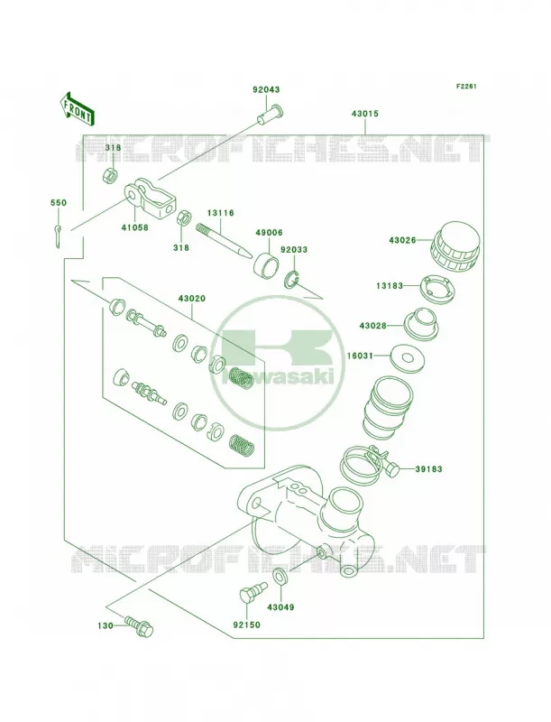 Master Cylinder Kawasaki MULE 300 2007 MULE 520  KAF300-D1