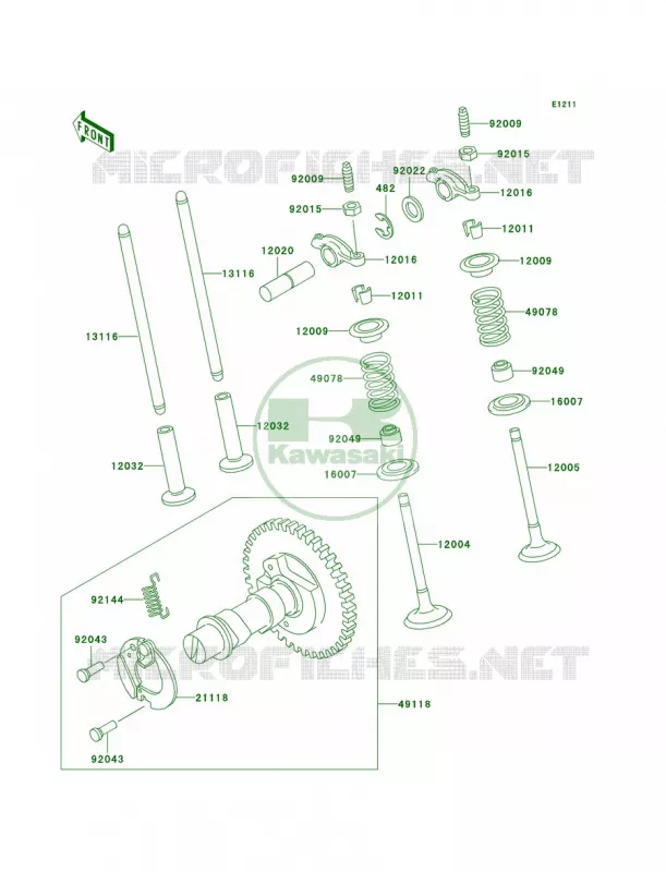 ValvesCamshafts Kawasaki MULE 300 2007 MULE 520  KAF300-D1