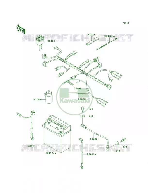 Chassis Electrical Equipment Kawasaki MULE 300 2007 MULE 520  KAF300-D2