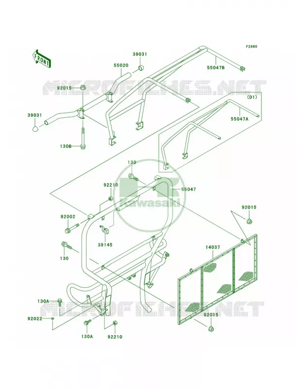 Guards Kawasaki MULE 300 2007 MULE 520  KAF300-D2