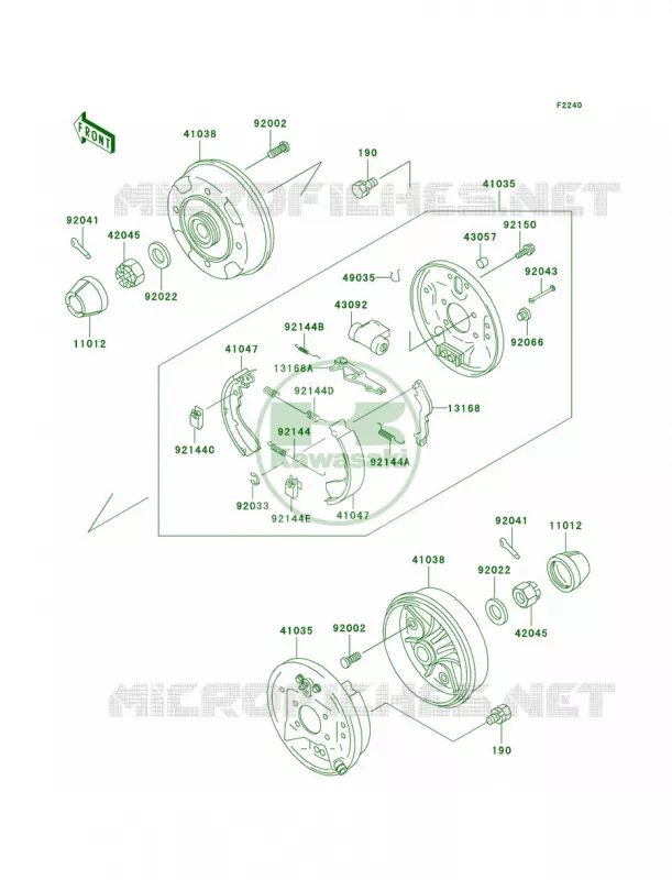 Rear HubsBrakes Kawasaki MULE 300 2007 MULE 520  KAF300-D2