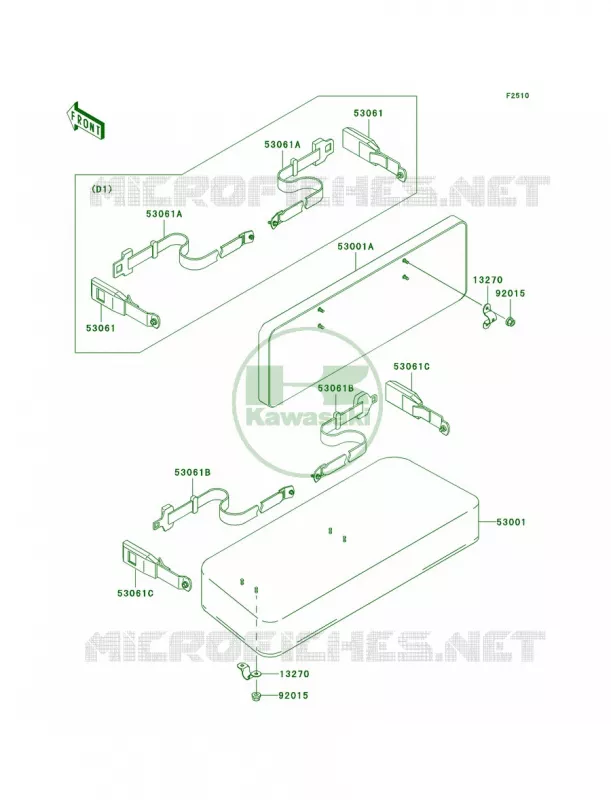 Seat Kawasaki MULE 300 2007 MULE 520  KAF300-D2
