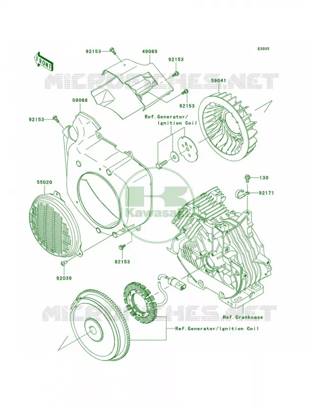 Cooling Kawasaki MULE 400 2010 MULE 610 4X4  KAF400AAF