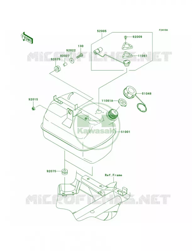 Fuel TankA8F-AAFCA Kawasaki MULE 400 2010 MULE 610 4X4  KAF400AAF