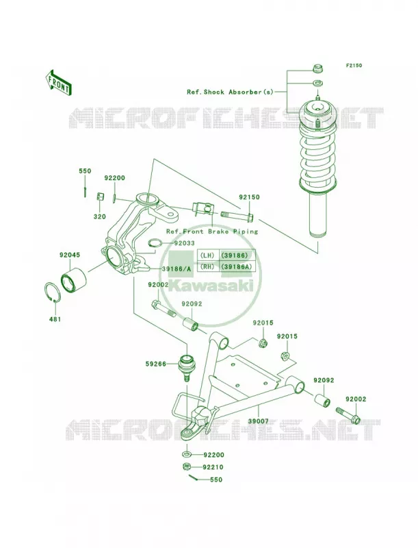 Suspension Kawasaki MULE 400 2010 MULE 610 4X4  KAF400AAF
