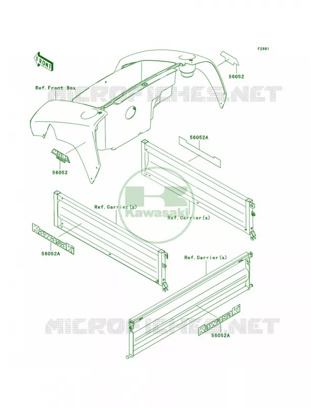 Decals Kawasaki MULE 400 2010 MULE 600  KAF400BAF