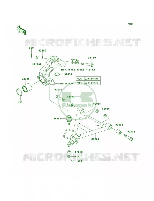 Suspension Kawasaki MULE 400 2010 MULE 610 4X4 XC  KAF400DAF