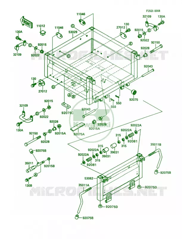 Cargo Bed Kawasaki MULE 450 2007 MULE 1000  KAF450-B1