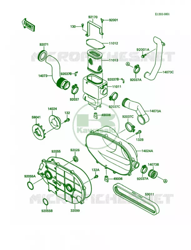 Converter CoverDrive Belt Kawasaki MULE 450 2007 MULE 1000  KAF450-B1