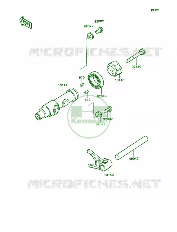 Change DrumShift Fork Kawasaki MULE 540 2007 MULE 2010  KAF540-C1