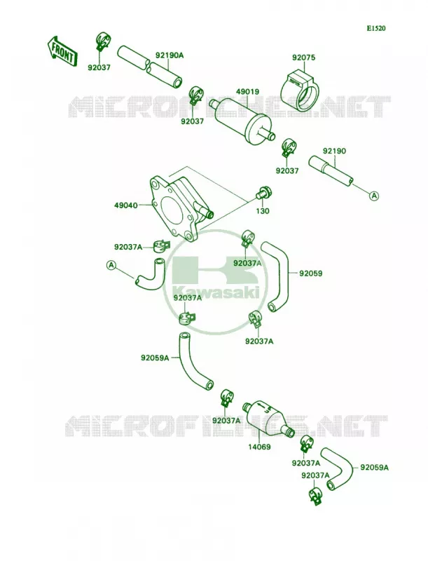 Fuel Pump Kawasaki MULE 540 2007 MULE 2010  KAF540-C1