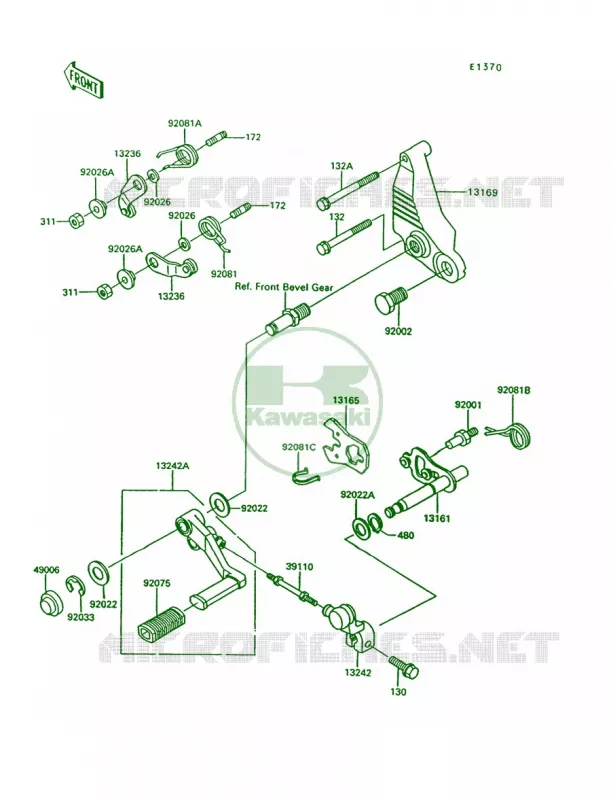 Gear Change Mechanism Kawasaki MOTOS 1000 1994 Concours  ZG1000-A9