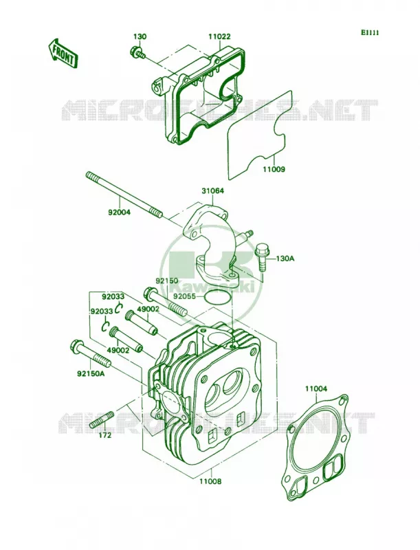 Cylinder Head Kawasaki MULE 540 2007 MULE 2030  KAF540-E1
