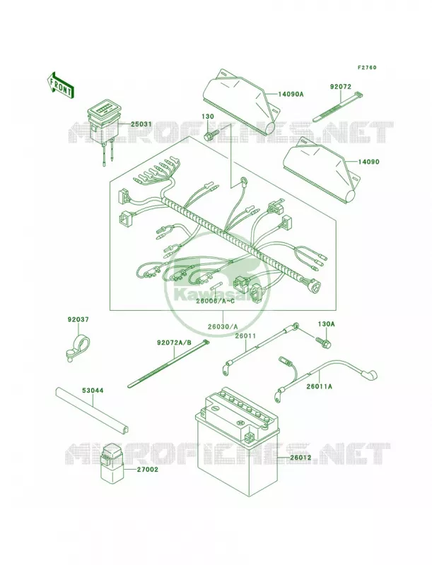Chassis Electrical Equipment Kawasaki MULE 620 2007 MULE 2510 4X4  KAF620-A1