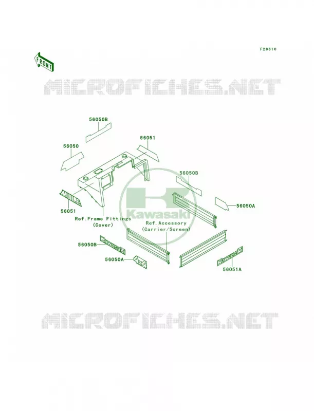 DecalsRedKAF620-A5 Kawasaki MULE 620 2007 MULE 2510 4X4  KAF620-A1