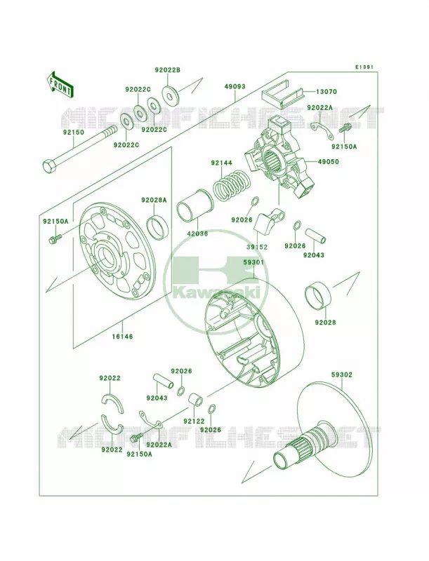 Drive Converter Kawasaki MULE 620 2007 MULE 2510 4X4  KAF620-A1