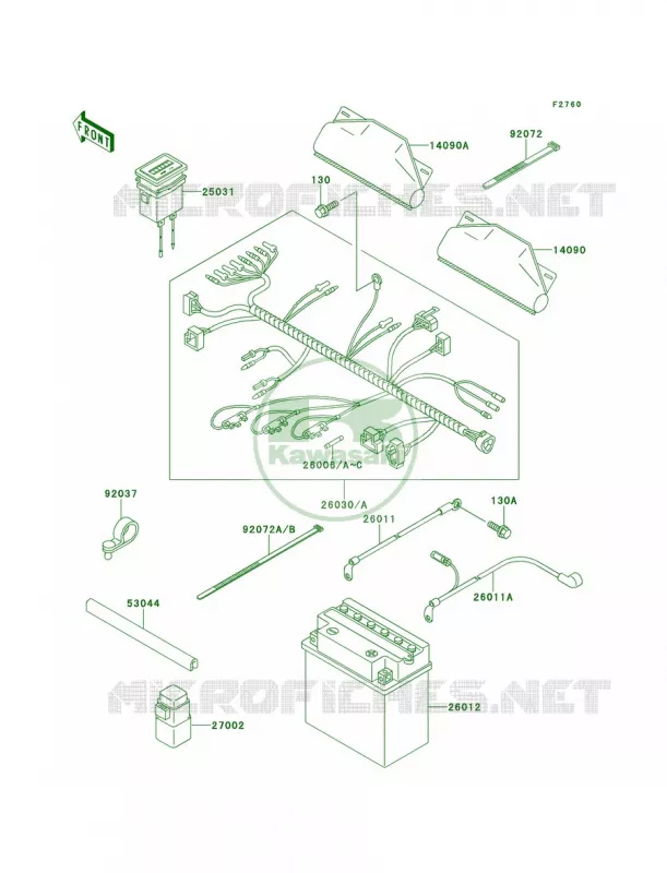Chassis Electrical Equipment Kawasaki MULE 620 2007 MULE 2510 4X4  KAF620-A3