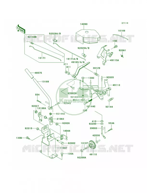 Control Kawasaki MULE 620 2007 MULE 2510 4X4  KAF620-A3