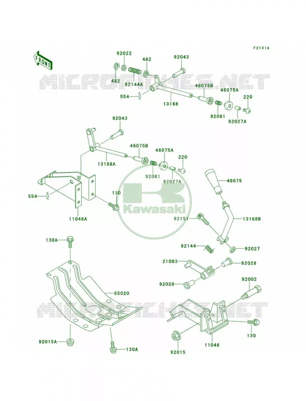 Frame FittingsLever Kawasaki MULE 620 2007 MULE 2510 4X4  KAF620-A3