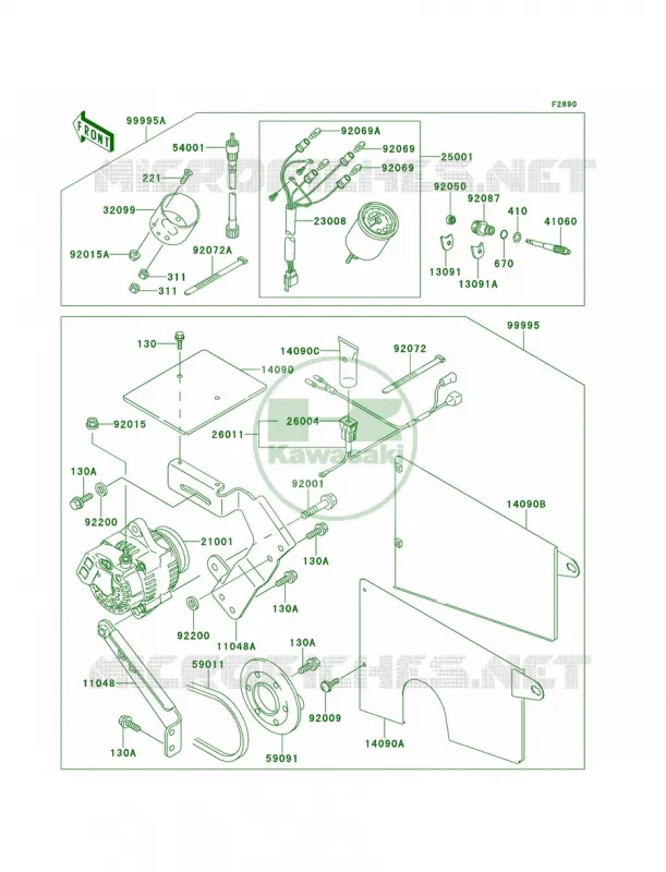 Optional PartsGenerator&ampMeter Kawasaki MULE 620 2007 MULE 2510 4X4  KAF620-A3