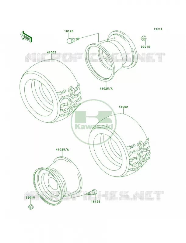 WheelsTires Kawasaki MULE 620 2007 MULE 2510 4X4  KAF620-A3
