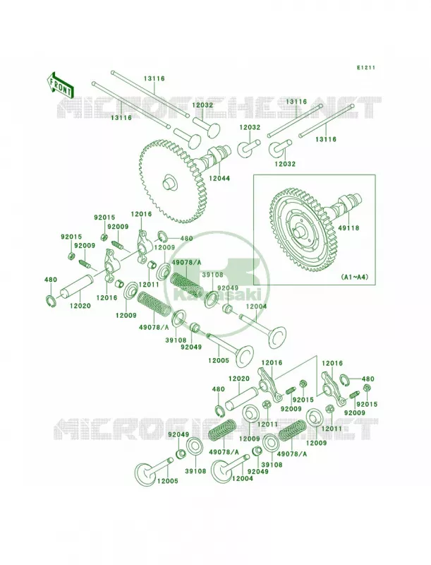 ValvesCamshafts Kawasaki MULE 620 2007 MULE 2510 4X4  KAF620-A5