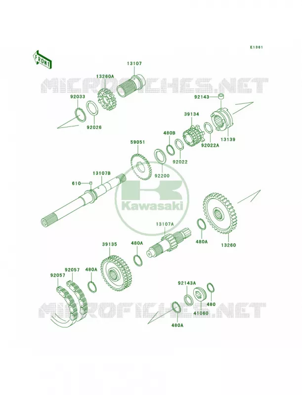 Transmission Kawasaki MULE 620 2007 MULE 3020 TURF  KAF620-F1