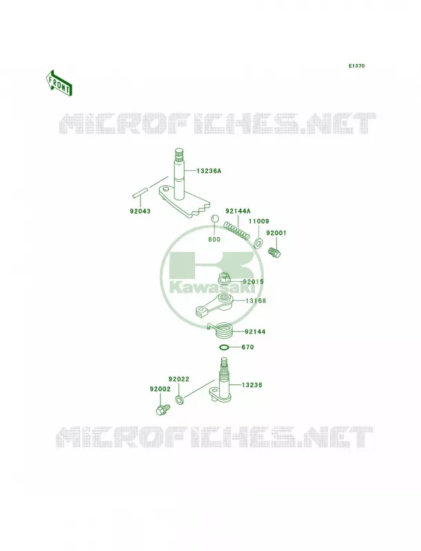 Gear Change Mechanism Kawasaki MULE 620 2007 MULE 3020 TURF  KAF620-F2