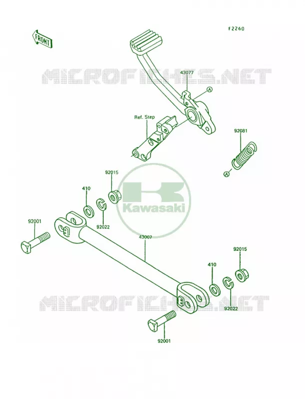 Brake PedalTorque Link Kawasaki MOTOS 1000 1993 Concours  ZG1000-A8