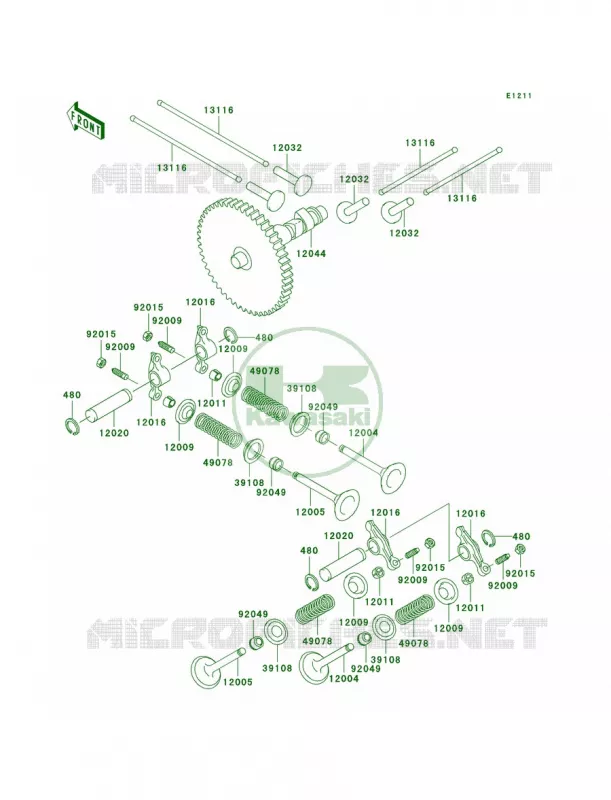 ValvesCamshafts Kawasaki MULE 620 2007 MULE 3000  KAF620-G1