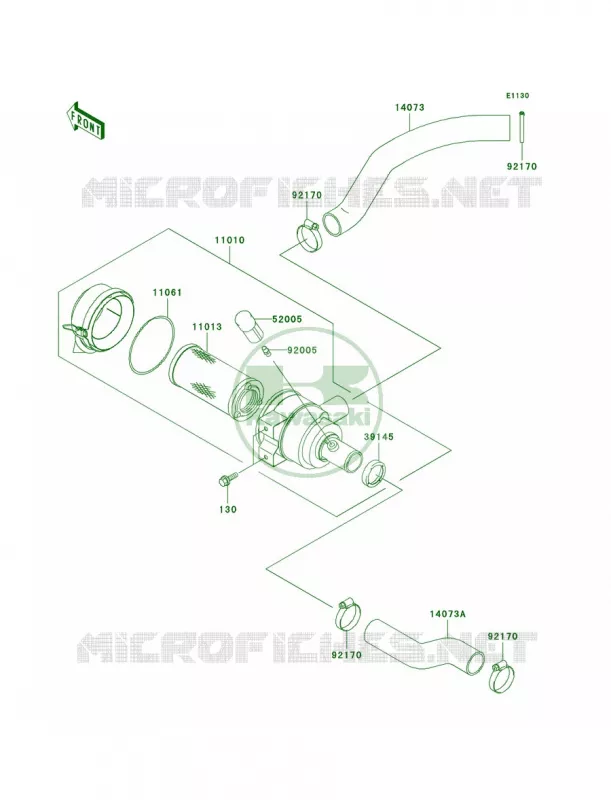 Air Cleaner Kawasaki MULE 620 2007 MULE 3000  KAF620-G3