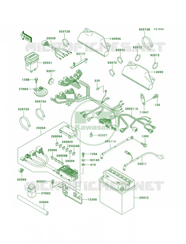 Chassis Electrical Equipment Kawasaki MULE 620 2007 MULE 3000  KAF620-G4
