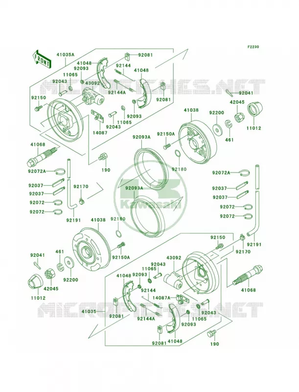 Front HubsBrakes Kawasaki MULE 620 2007 MULE 3000  KAF620-G4