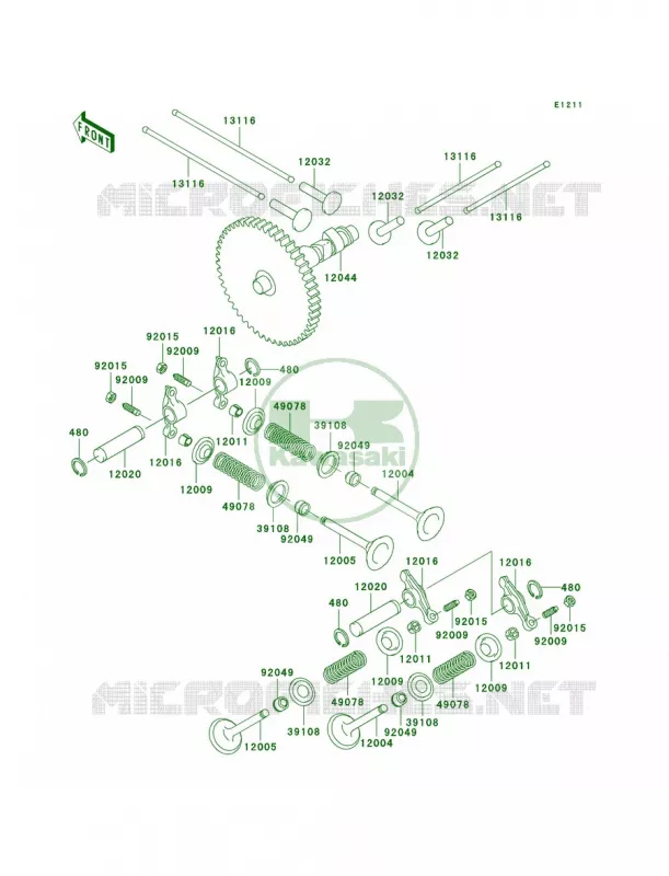 ValvesCamshafts Kawasaki MULE 620 2007 MULE 3000  KAF620-G4