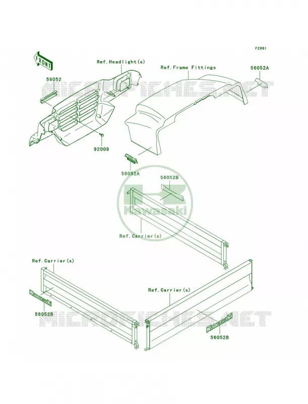 DecalsKAF620-G1G2 Kawasaki MULE 620 2007 MULE 3000  KAF620-G5