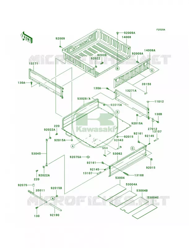 CarriersH2H3 Kawasaki MULE 620 2007 MULE 3010 4X4  KAF620-H1
