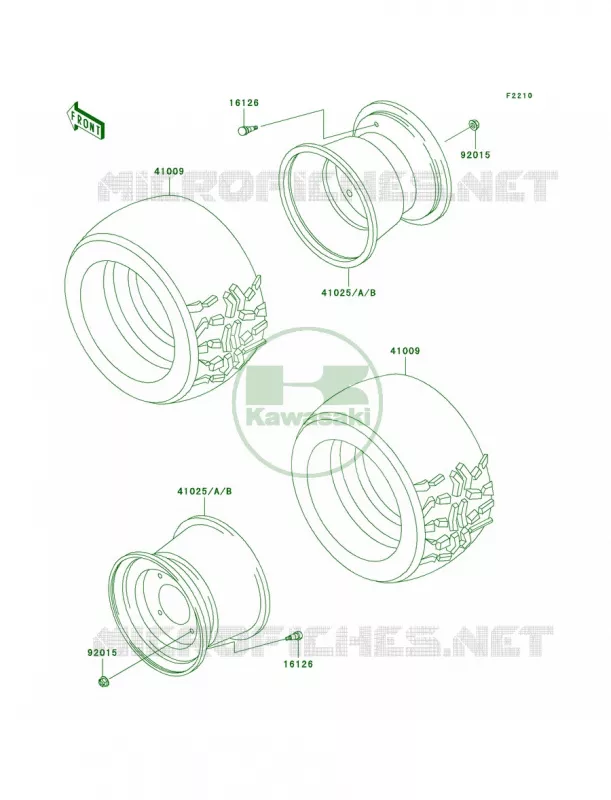 WheelsTires Kawasaki MULE 620 2007 MULE 3010 4X4  KAF620-H1